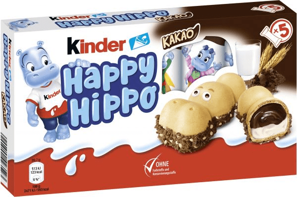 Kinder Happy Hippo Cocoa T5 103.5gr 10 τεμ