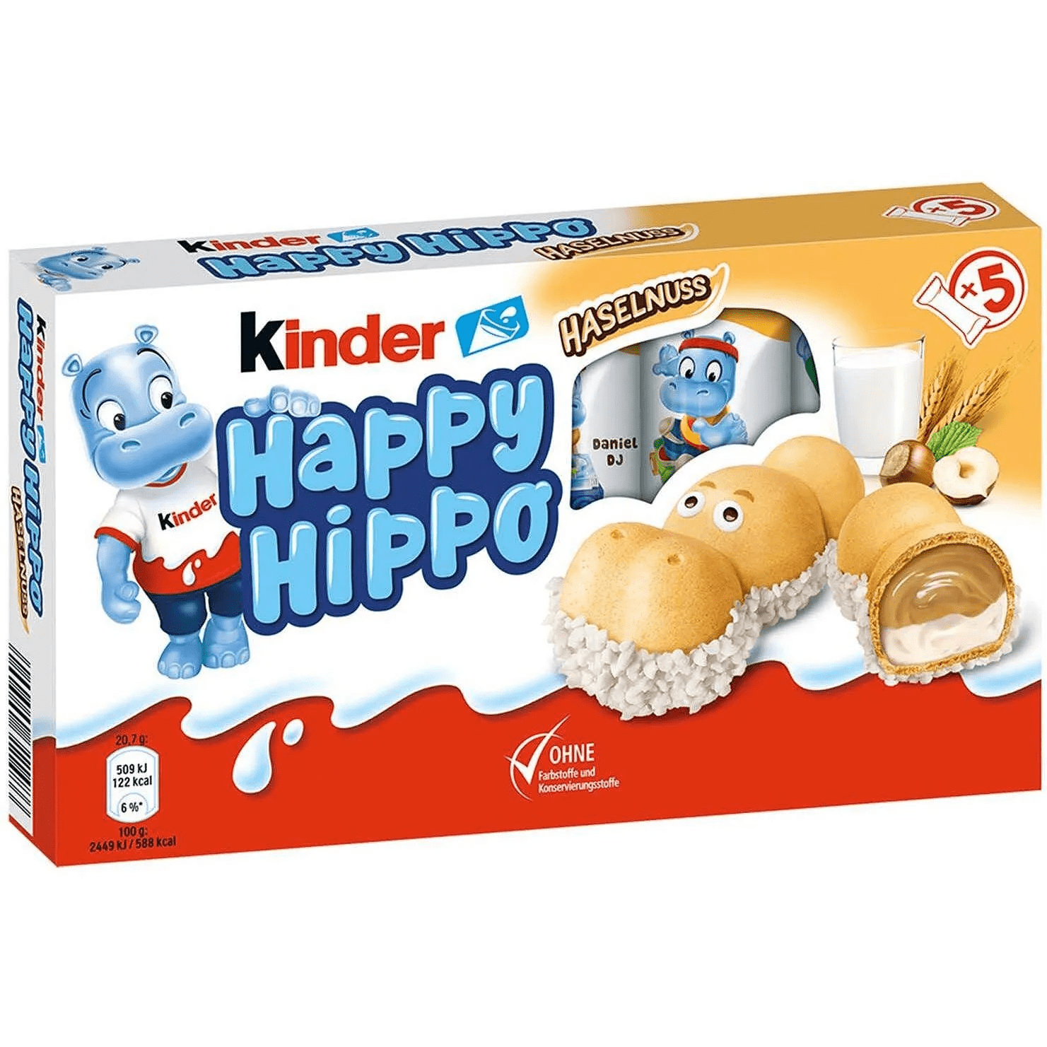 Kinder Happy Hippo Hazelnut T5 103.5gr 10 τεμ