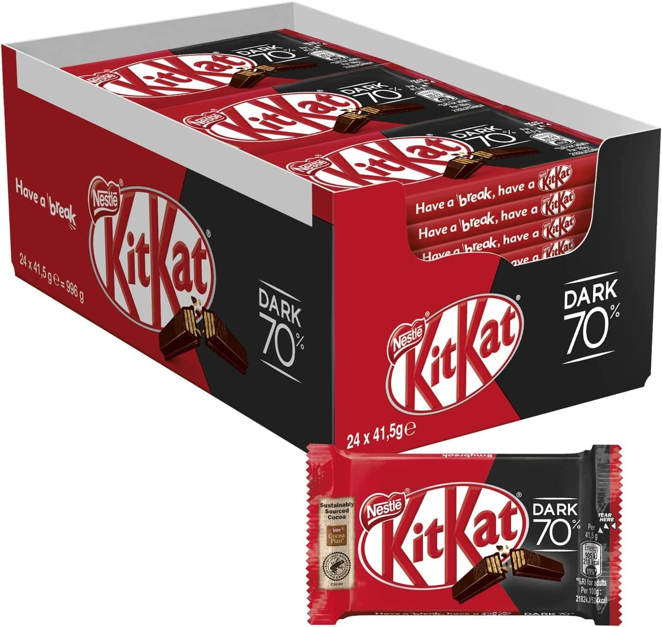 Kit Kat 4 Fingers Dark 41.5gr 24 τεμ - Image 2