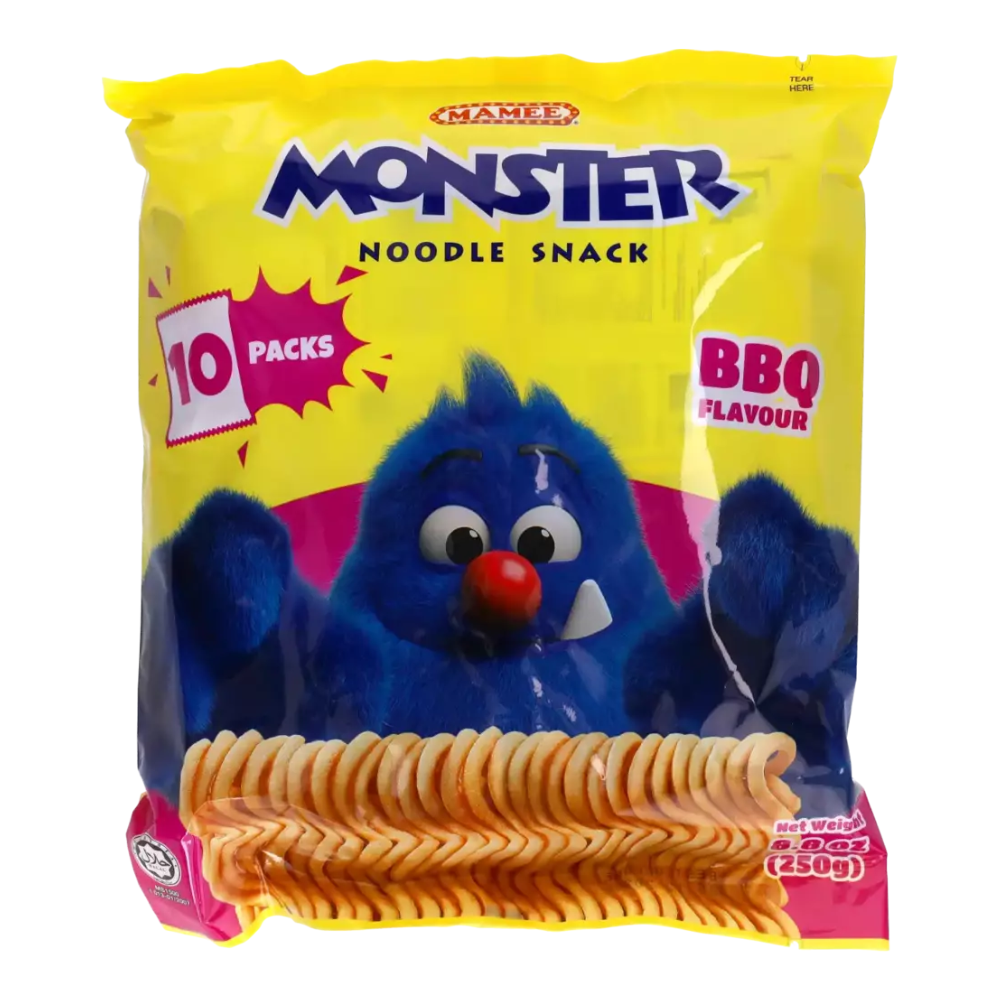 Mamee Monster Noodle Snack BBQ Flavor Multipack T10 250gr 10 τεμ