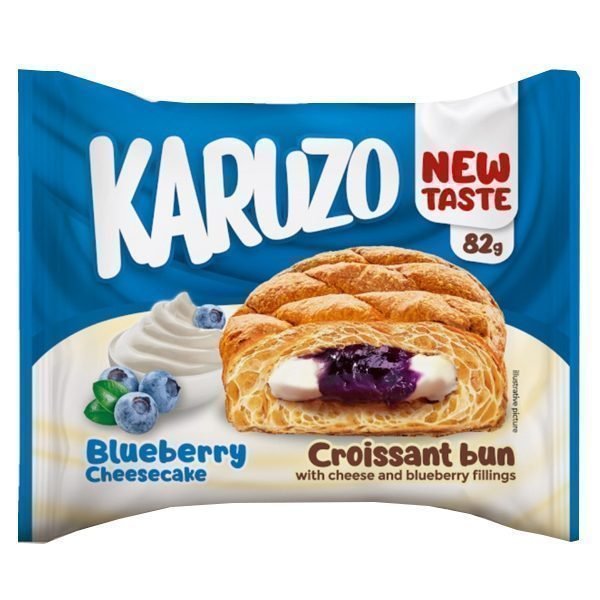 Karuzo Croissant Bun Blueberry Cheesecake 82gr 24 τεμ