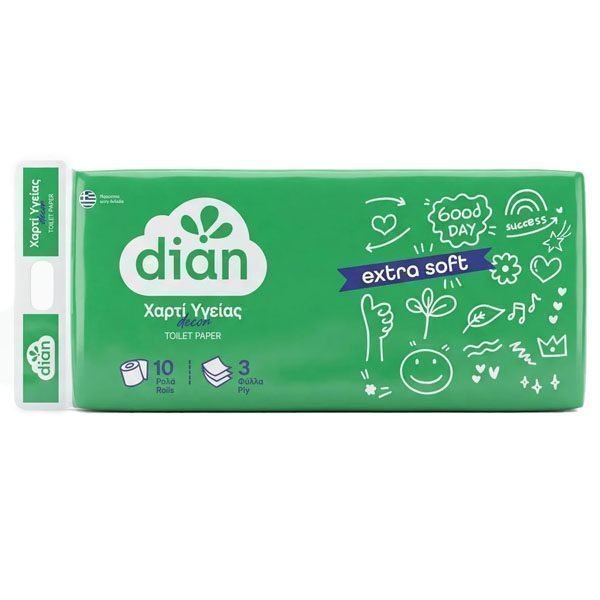 Dian Χαρτί Υγείας Economy 3ply 85gr 10 τεμ