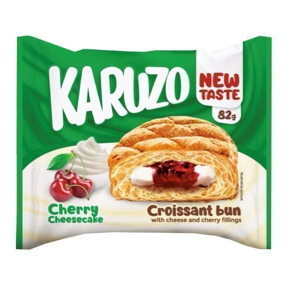 Karuzo Croissant Bun Cherry Cheesecake 82gr 24 τεμ