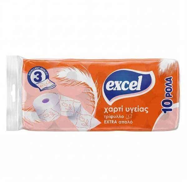 Excel Χαρτί Υγείας Decor 3ply 73gr 10 τεμ