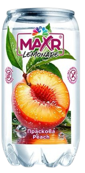 Maxr Sparkling Water Peach 330ml 24 τεμ