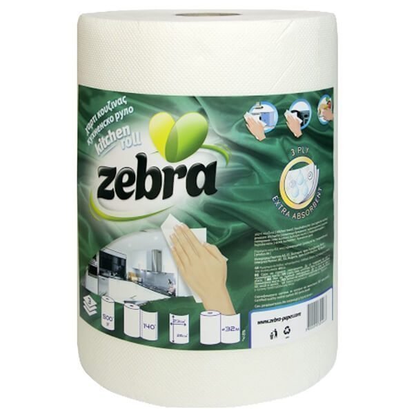 Zebra Χαρτί Κουζίνας 3ply 500gr 8 τεμ