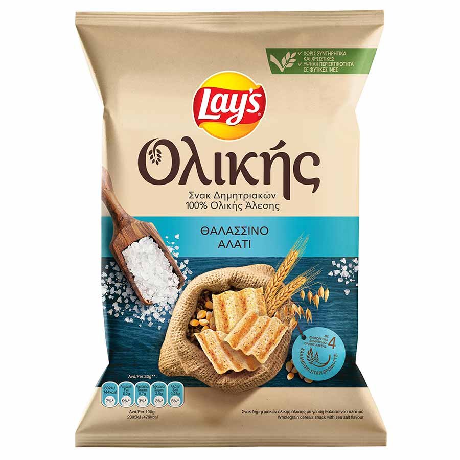 Lay's Whole Grain Salt 95gr 12 τεμ