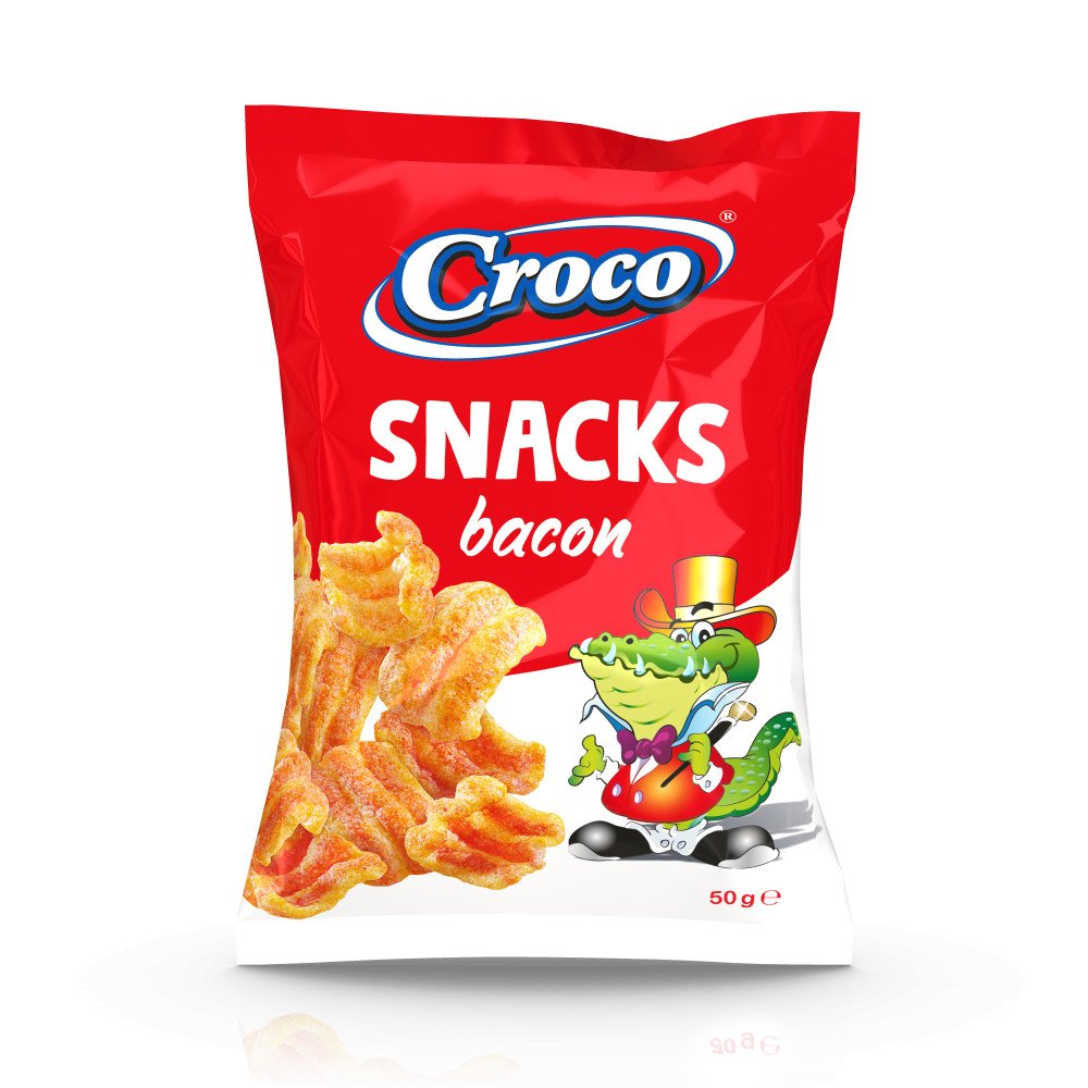 Croco Snacks Bacon 50gr 14 τεμ
