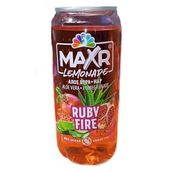 Maxr Lemonade Ruby Fire Aloe Vera Pomegranate 330ml 24 τεμ