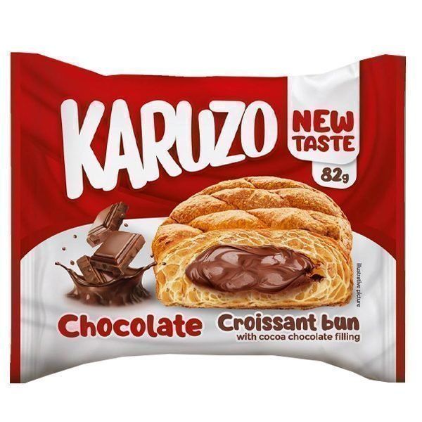 Karuzo Croissant Bun Chocolate 82gr 24 τεμ