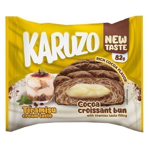 Karuzo Croissant Bun Tiramisu 82gr 24 τεμ