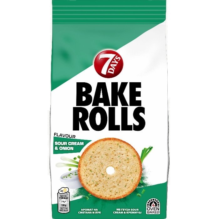 Bake Rolls Sour Cream & Onion 80gr 15 τεμ