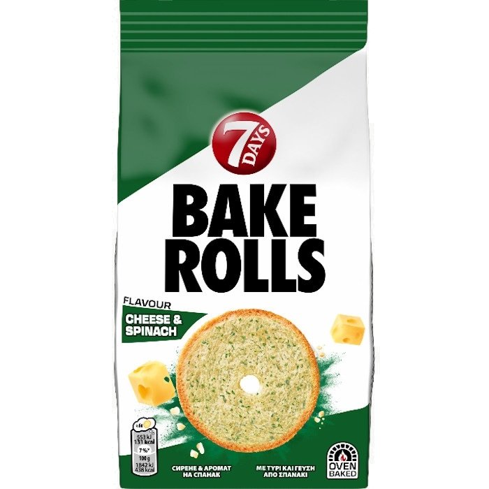Bake Rolls Spinach & Cheese 80gr 15 τεμ