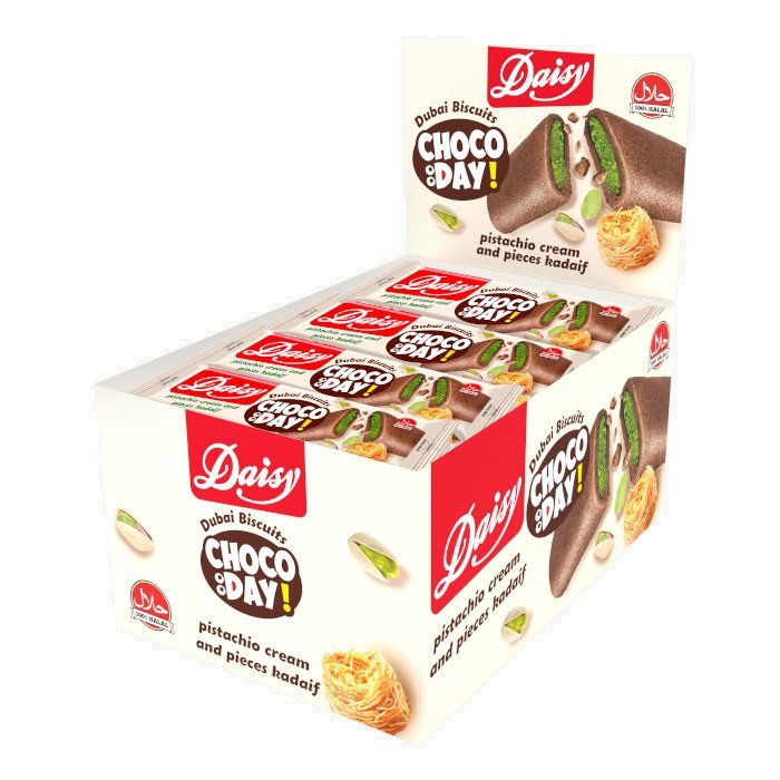 Daisy Choco Day Dubai Pistachio Cream & Kadaif 40gr 24 τεμ - Image 2