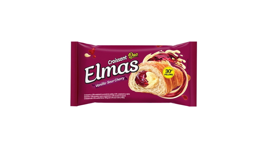 Elmas Croissant Vanilla Sour Cherry 60gr 30 τεμ