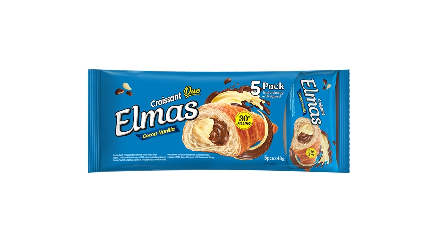 Elmas Croissant Cocoa Vanilla (5x48gr) 6 τεμ