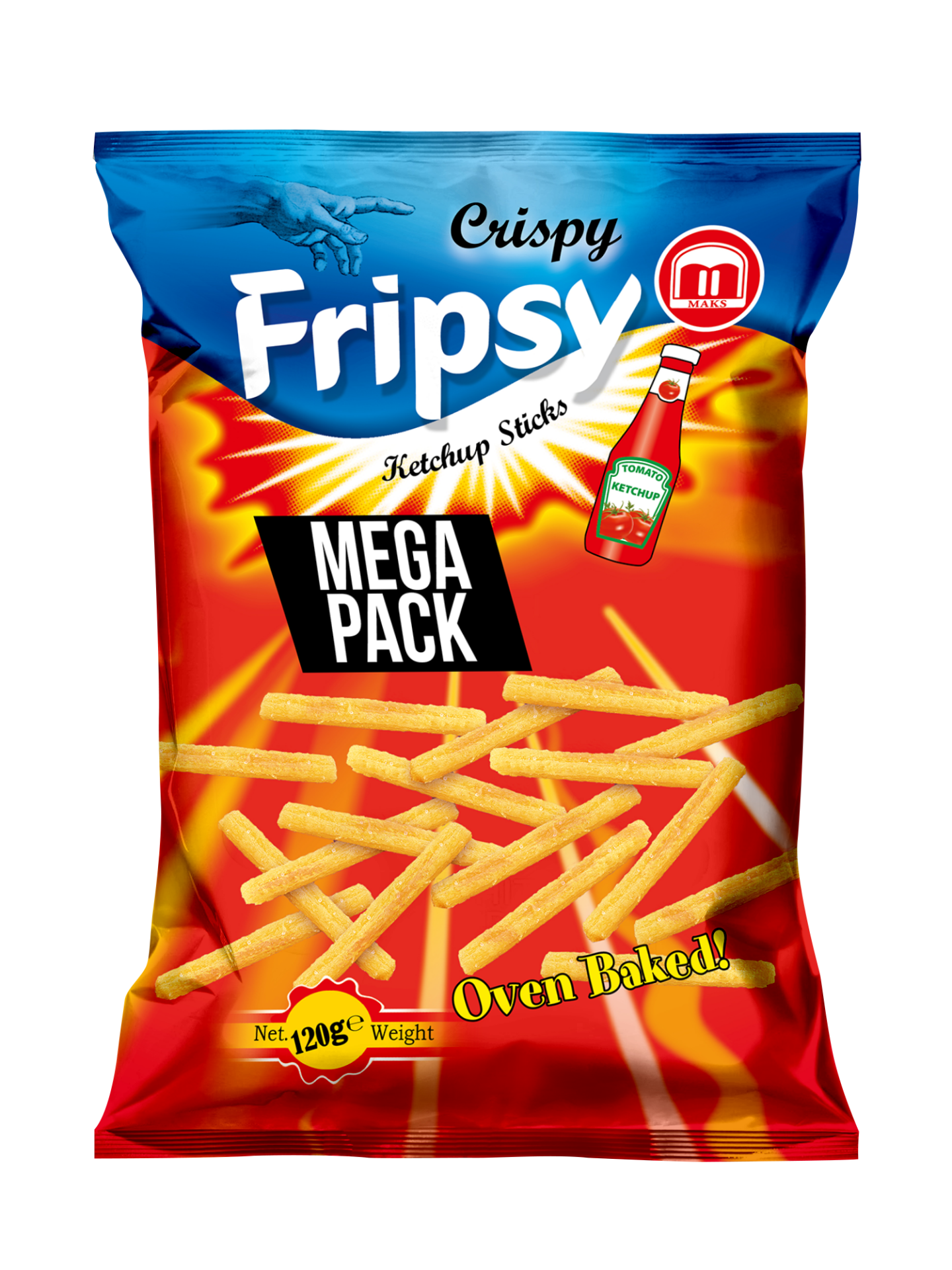 Fripsy Mega Pack Oven Baked Ketchup 120gr 12 τεμ