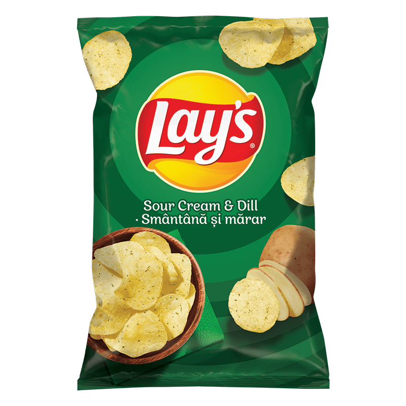 Lay's Sour Cream & Dill 170gr 14 τεμ