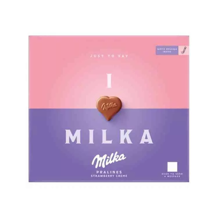 I Love Milka Strawberry Cream 110gr 10 τεμ