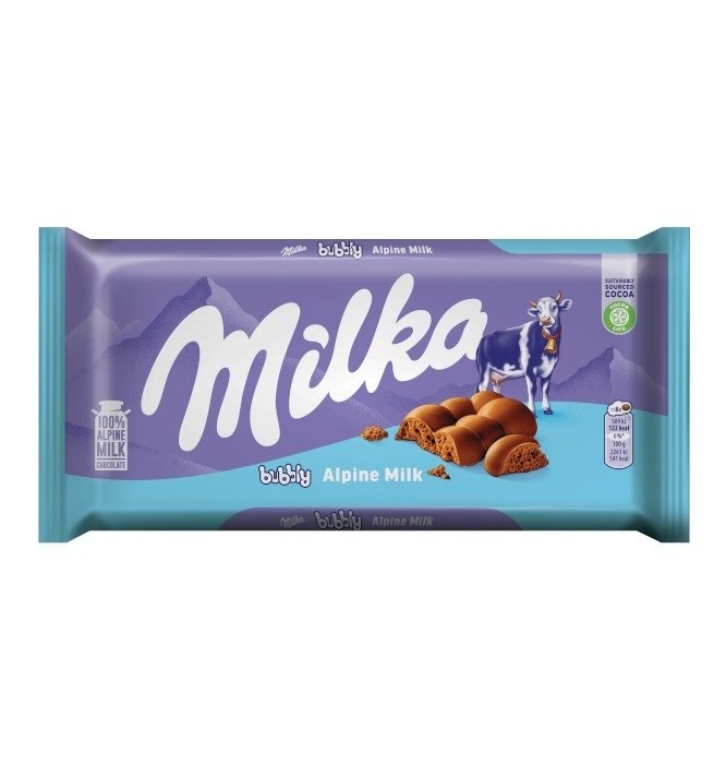 Milka Bubbly Alpine Milk 90gr 14 τεμ