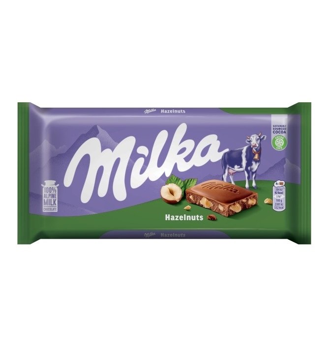 Milka Hazelnuts 90gr 24 τεμ