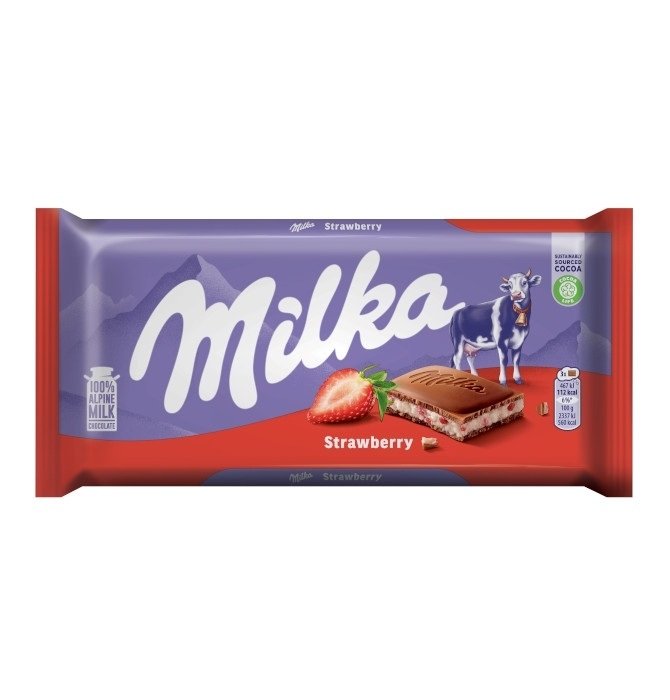 Milka Strawberry 100gr 22 τεμ