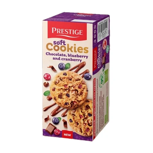 Prestige Soft Cookies Chocolate Blueberry Cranberry 120gr 18 τεμ