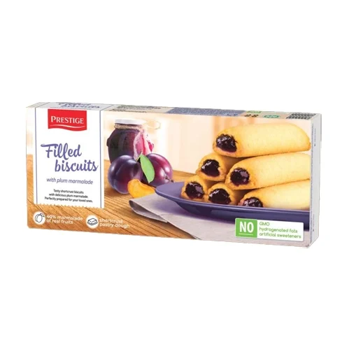 Prestige Filled Biscuits Plum Marmalade 134gr 24 τεμ