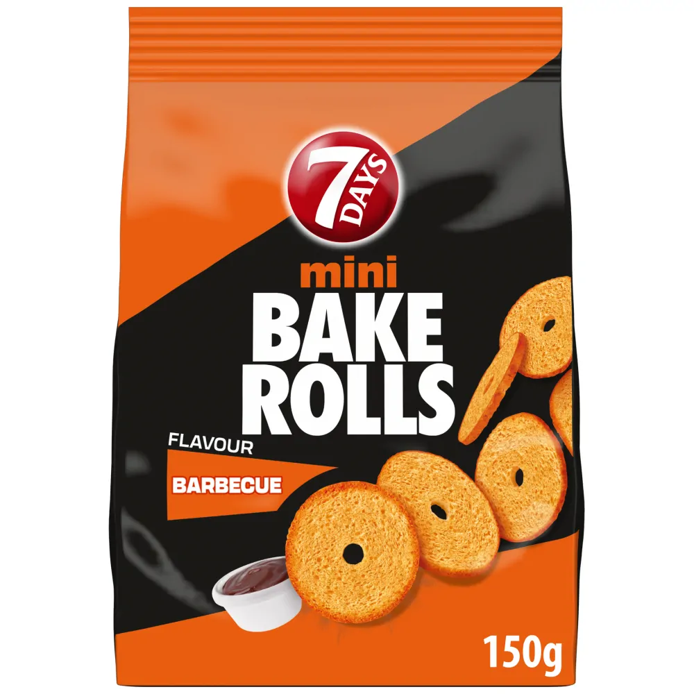 Bake Rolls Mini Barbeque 150gr 10 τεμ