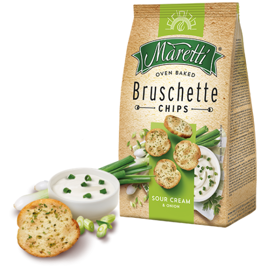 Bruschette Maretti Sour Cream & Onion 70gr 15 τεμ