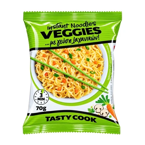 Tasty Cook Noodles Veggies 70gr 48 τεμ