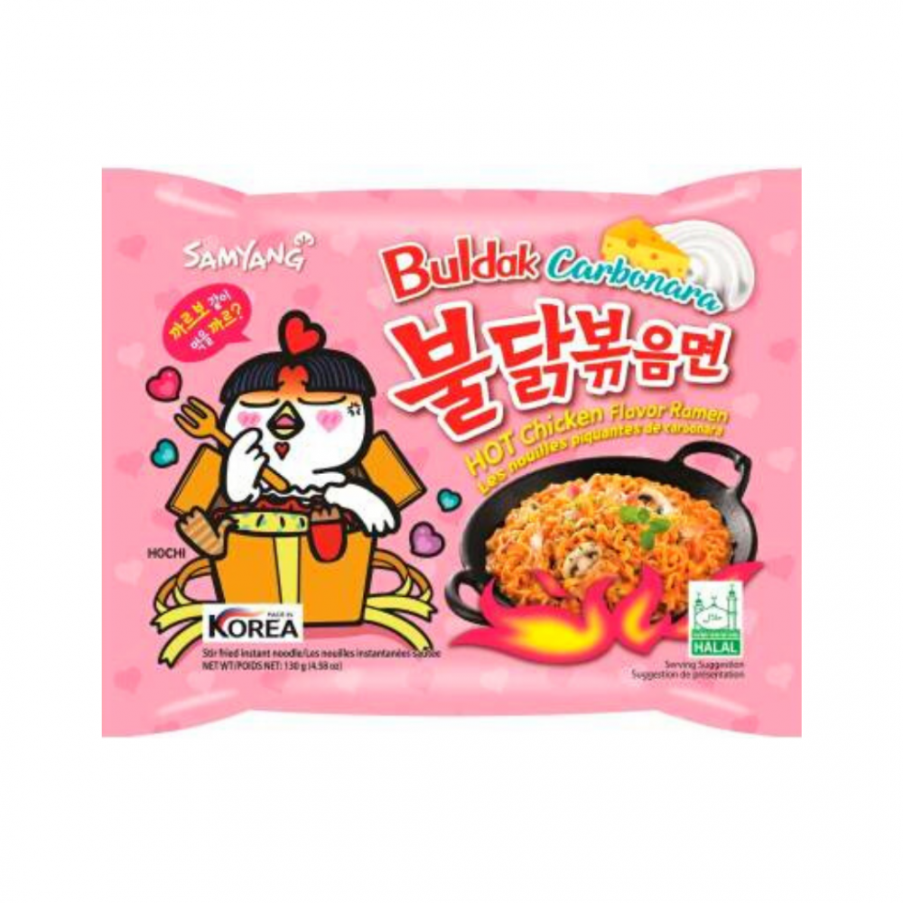 Buldak Noodles Ramen Creamy Carbonara 130gr 5 τεμ