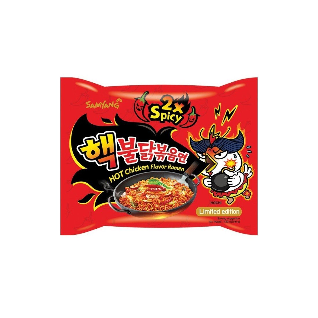 Buldak Noodles Ramen 2X Spicy Chicken 130gr 5 τεμ