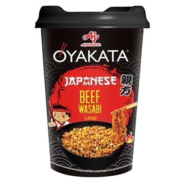 Oyakata Noodles Cup Beef Wasabi 93gr 8 τεμ