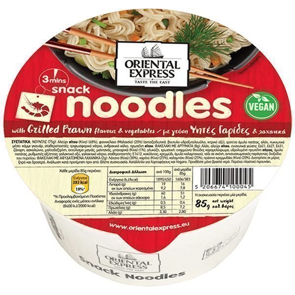 Oriental Express Noodles Pot Grilled Prawn 85gr 12 τεμ