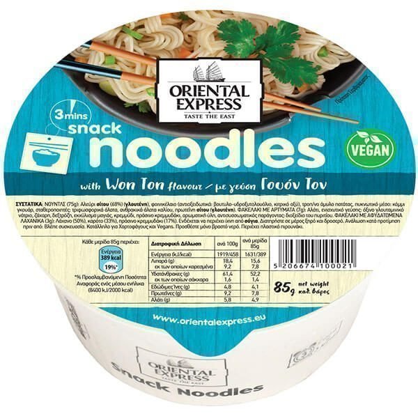 Oriental Express Noodles Pot Won Ton 85gr 12 τεμ