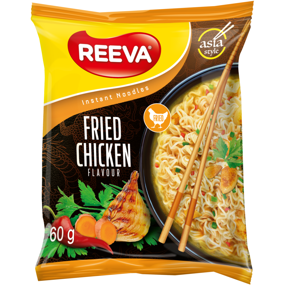 Reeva Noodles Fried Chicken 60gr 24 τεμ